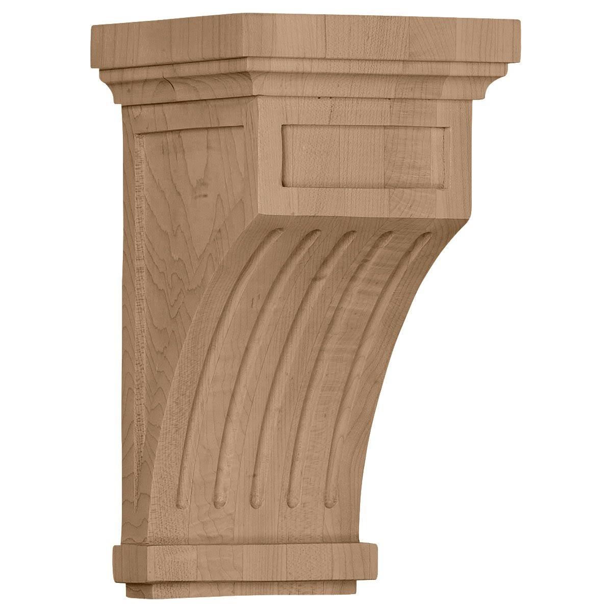 Ekena Millwork 10 in. Fluted Corbel (Red Oak)