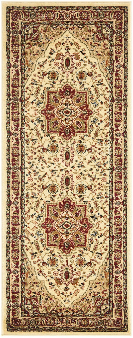 Safavieh Lyndhurst Ivory/Red 2 ft. 3 in. x 18 ft. Runner Rug