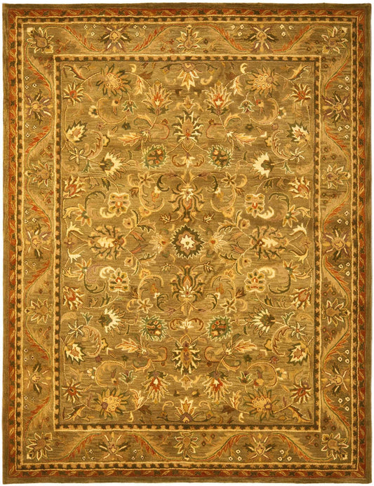 Safavieh AT52A Antiquity Area Rug, Olive / Gold: 2-ft 3-in x 4-ft