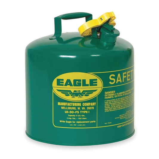 Eagle UI-50-SG Type I Safety Can, 5 Gallons, Green