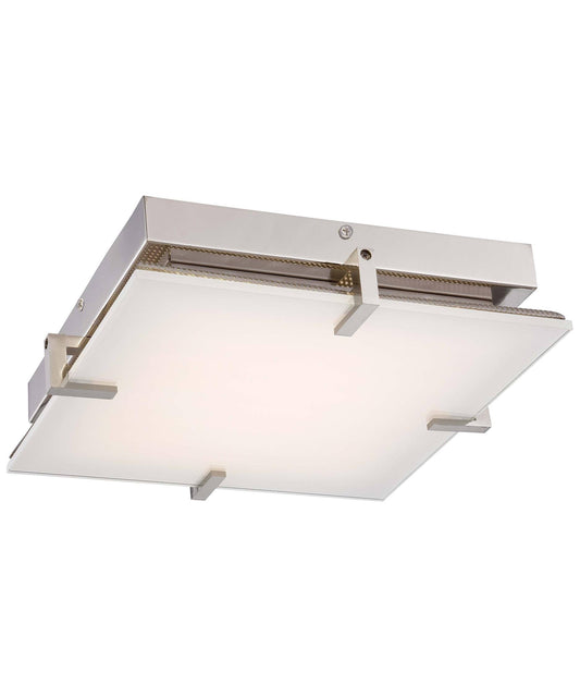 George Kovacs Hooked 14 Wide LED Glass Ceiling Light, Polished Nickel