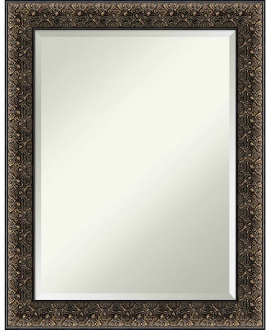 Amanti Art Bathroom Mirror, Intaglio Embossed Black, Multi