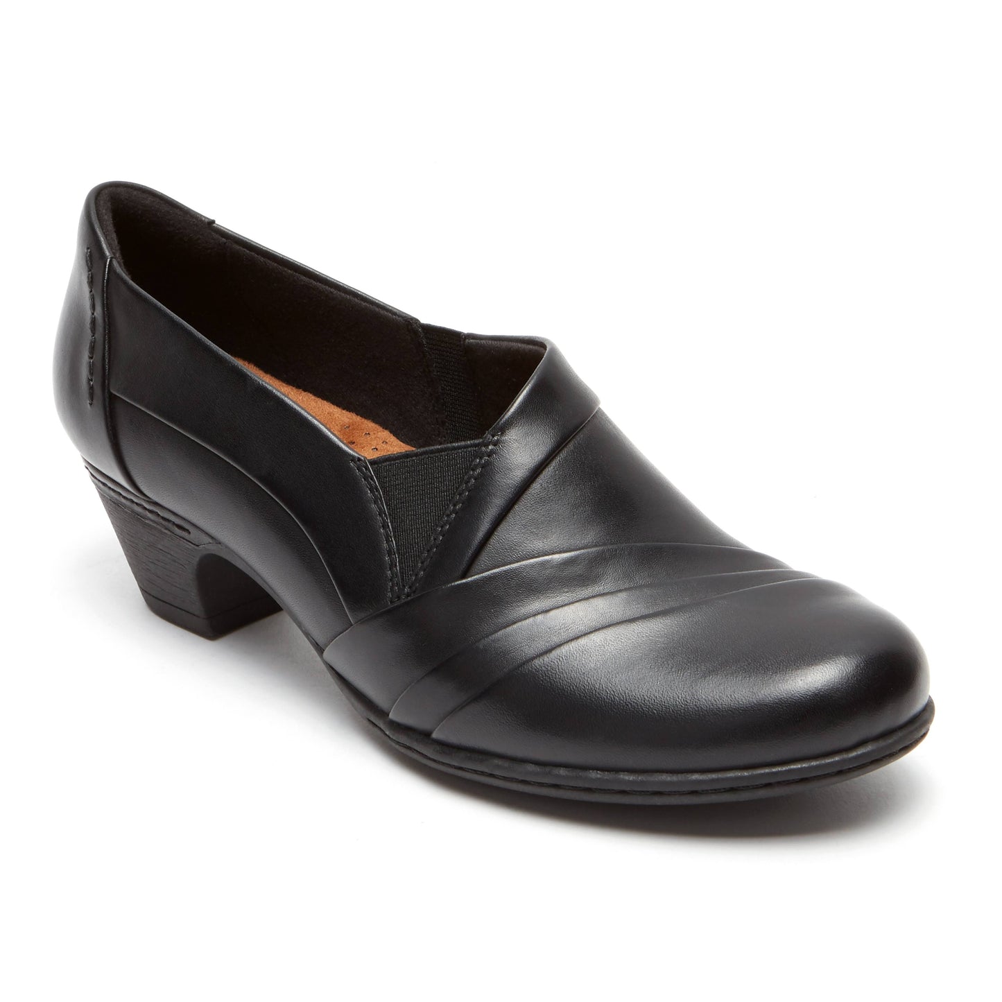 Rockport Womens Cobb Hill Abbott Slip On, Size: 5.5, Black Leather