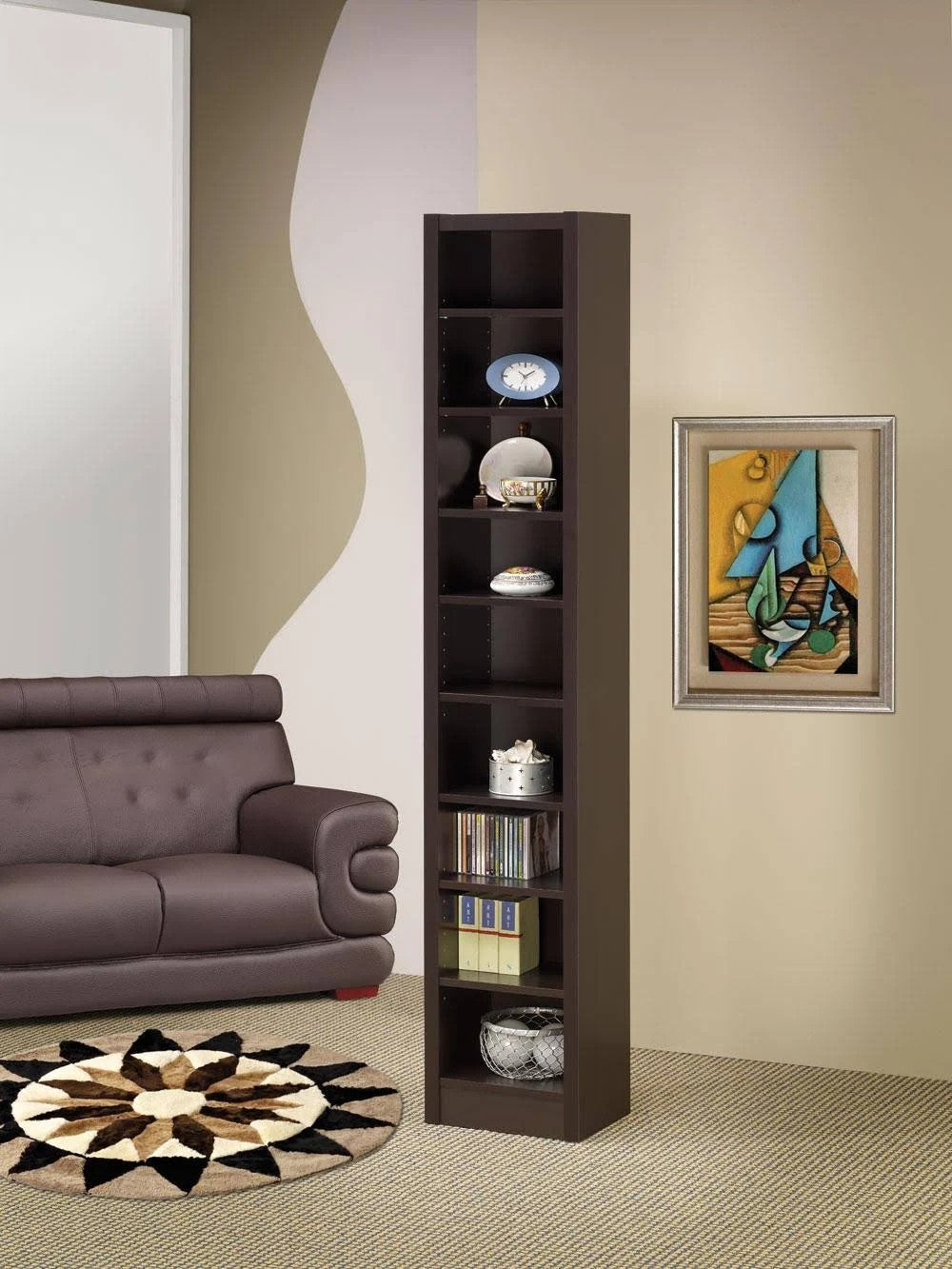 Coaster 800285 Elegant Bookcase, Cappuccino