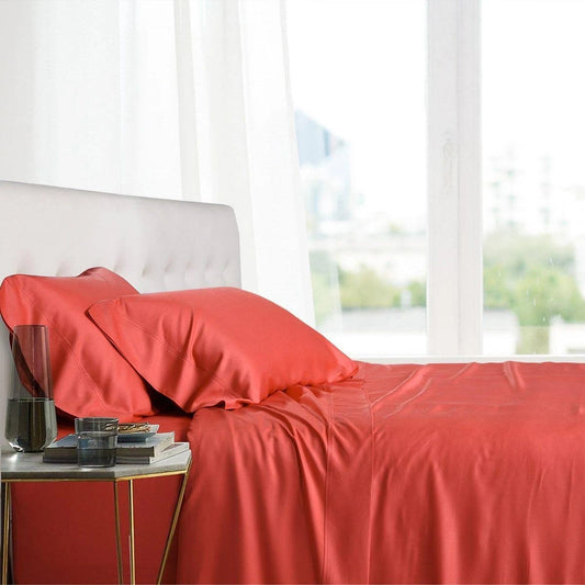 Royal Tradition Bamboo Sheets 100% Bamboo Viscose Set Full / Coral