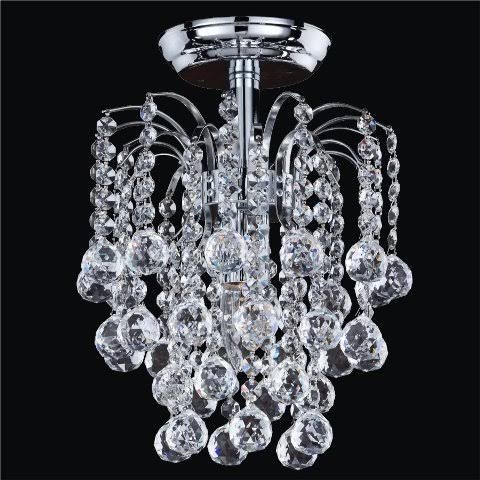 Glow Lighting 532FC9SP-7C Cascade 9 in. Traditional Crystal Flush Mount