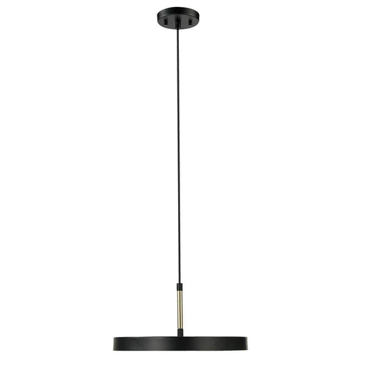 Novogratz x Globe LED Integrated Pendant Light Black Brushed Brass (Matte Black) 60766