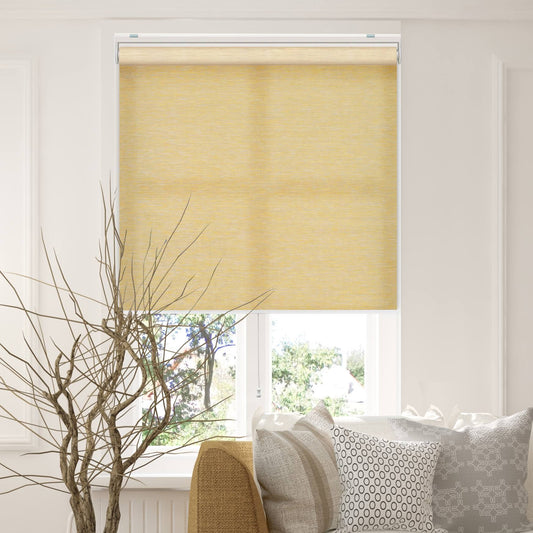 Chicology RSFC3972 39 x 72 in. Snap-N-Glide Cordless Roller Shades Privacy Window Blind Curtain Drape Felton Cream - Natural Woven