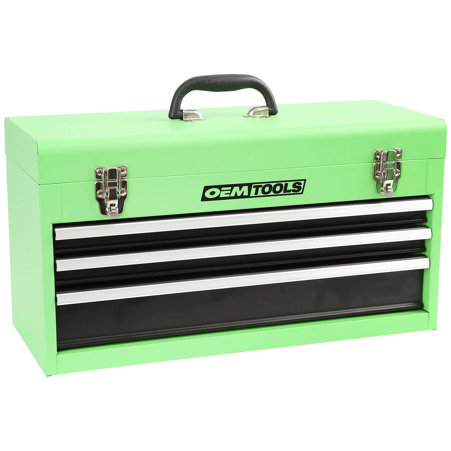 OEMTOOLS 24675 20 inch Portable Steel Tool Box with 3 Drawers