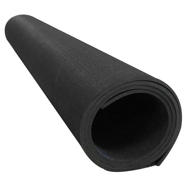 Rubber Cal Recycled Floor Mat, Black, 3/8-Inch x 4 x 9-Feet