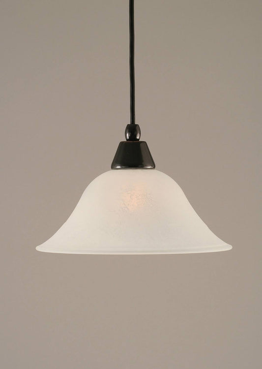 Toltec Lighting-22-BC-515-One Light Cord Mini-Pendant Black Copper Finish with White Marble Glass