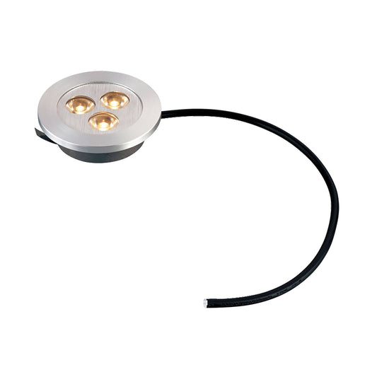 WLE023C32K-0-98 Alico Maggie Puk Recessed LED Puk Light Brushed Aluminum