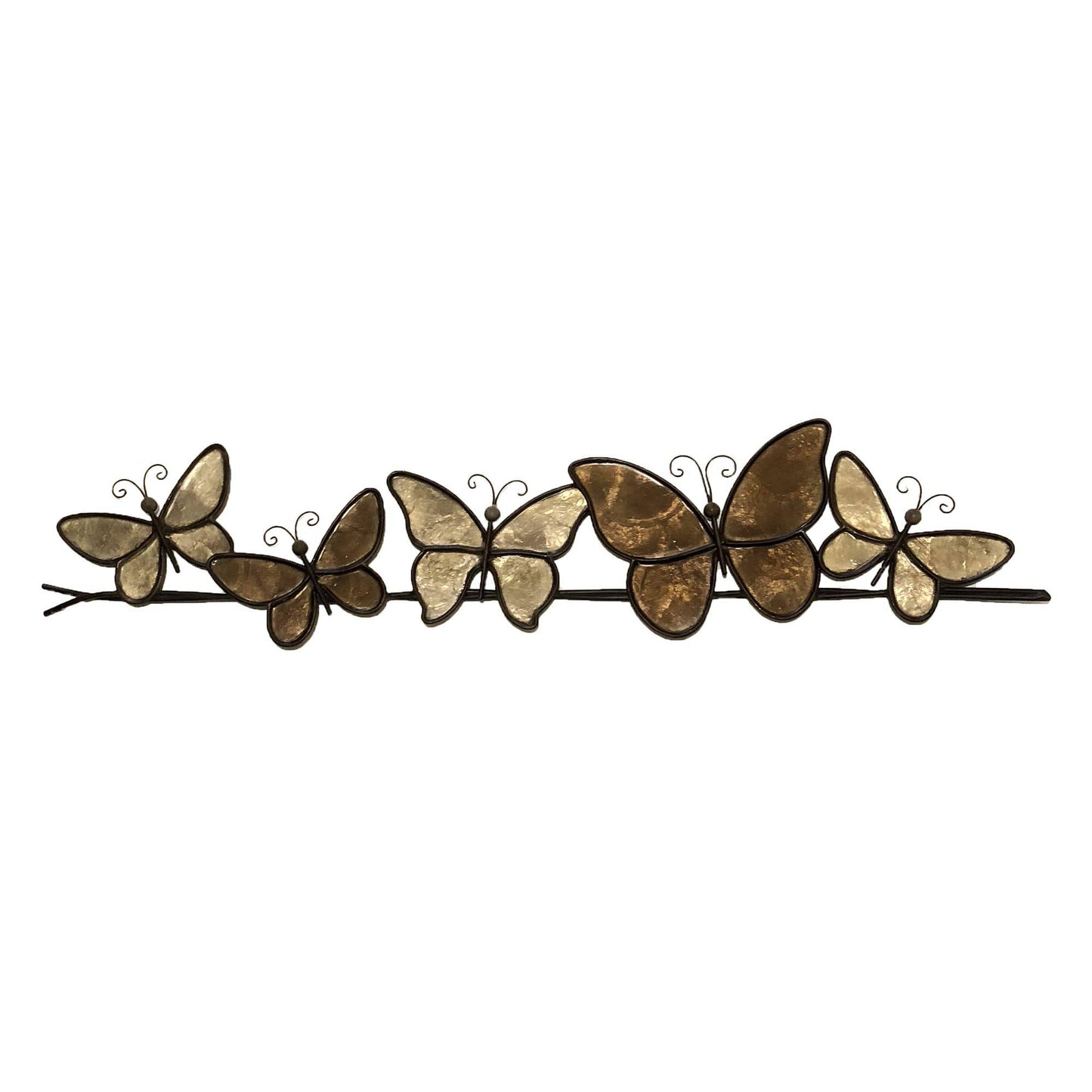 Eangee Home Design Butterflies on A Wire Wall Decor Brown