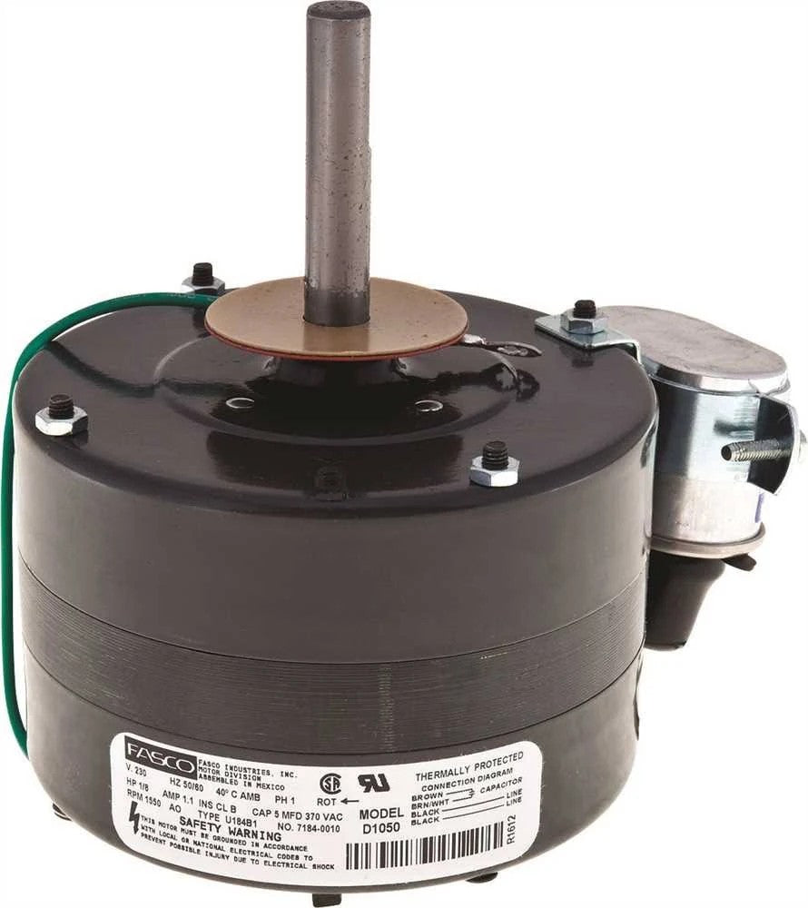 Fasco Blower Motor, 5 in, 230 Volts, 1050 RPM D151