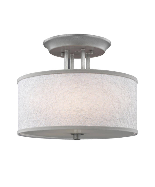 Feiss SF323SL Parchment Park 3 - Light Semi-Flush Dark Silver