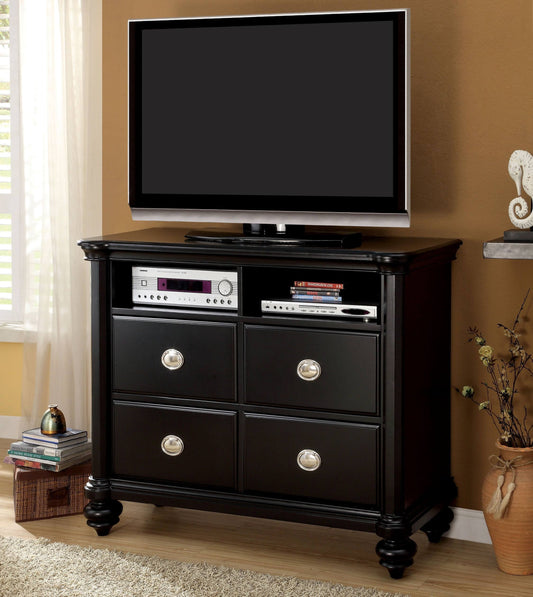 Furniture of America CM7652TV Laguna Hills Black Media Chest