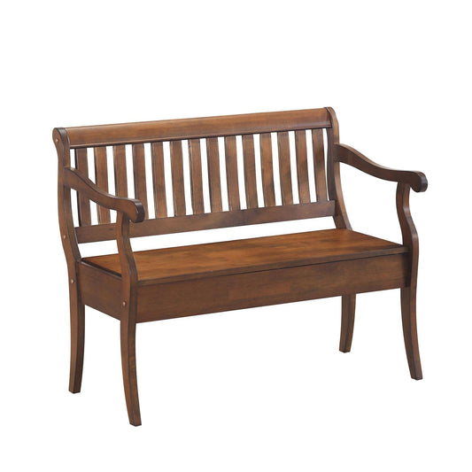 Carolina Cottage Veranda Elm Storage Bench