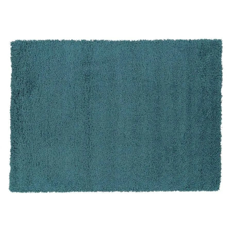 Ottomanson Soft Cozy Color Solid Shag Area Rug Contemporary Living and Bedroom Soft Shag Area Rug, Turquoise Blue, 5