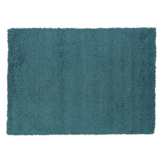 Ottomanson Soft Cozy Color Solid Shag Area Rug Contemporary Living and Bedroom Soft Shag Area Rug, Turquoise Blue, 5