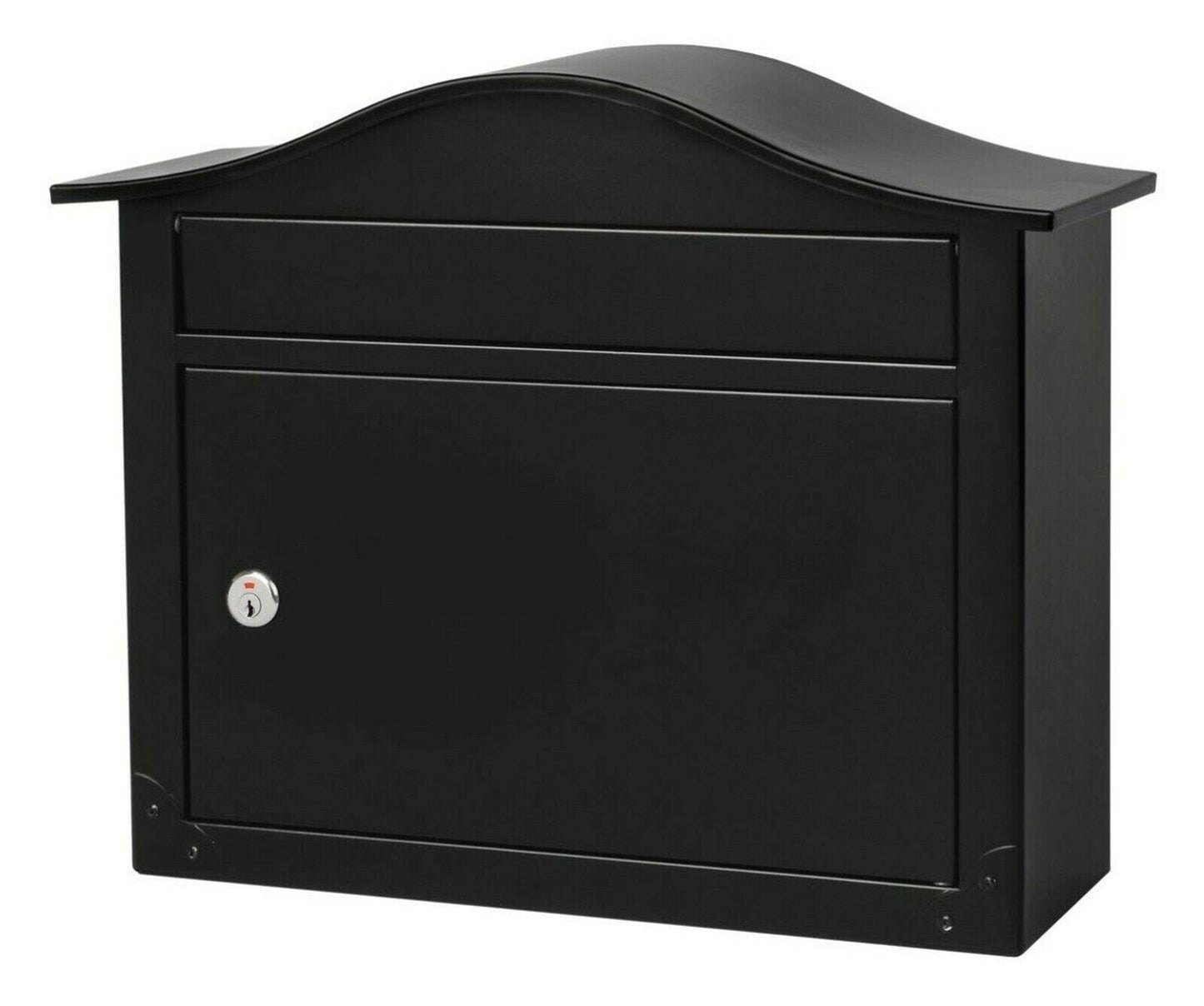 Architectural Mailboxes Saratoga Black Wall-Mount Lockable Mailbox