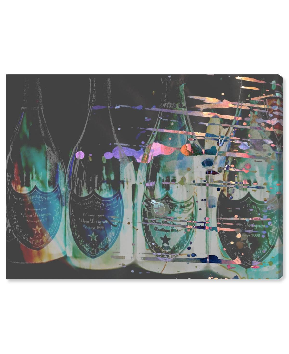 Oliver Gal Dom P Drinks and Spirits Wall Art Canvas Print - Black, Green (15 x 10)