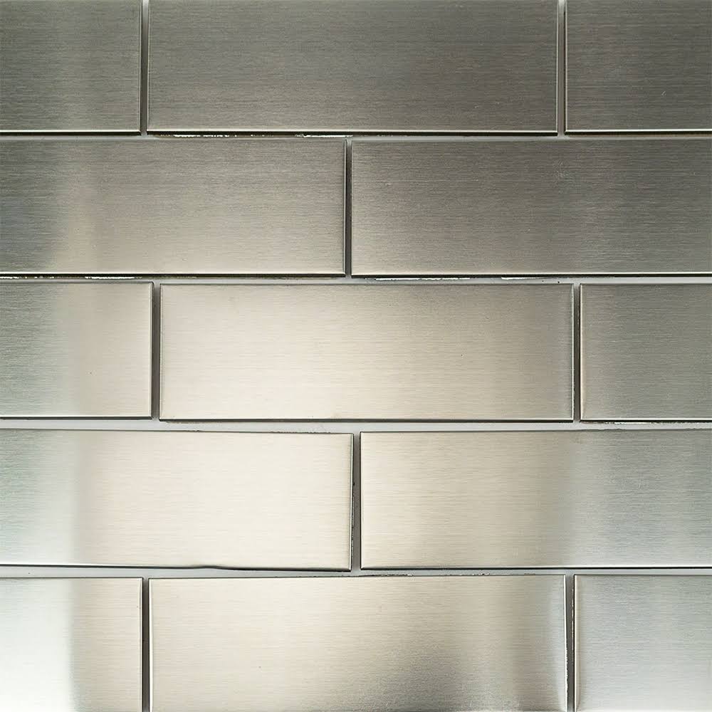 Sample - Metal Subway Tile Ivy Hill Tile Finish Stainless Steel