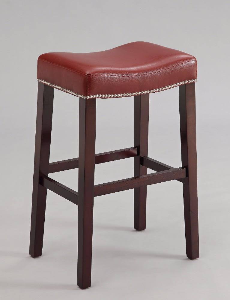 Comfy Counter Height Stool (Set-2) Red Espresso