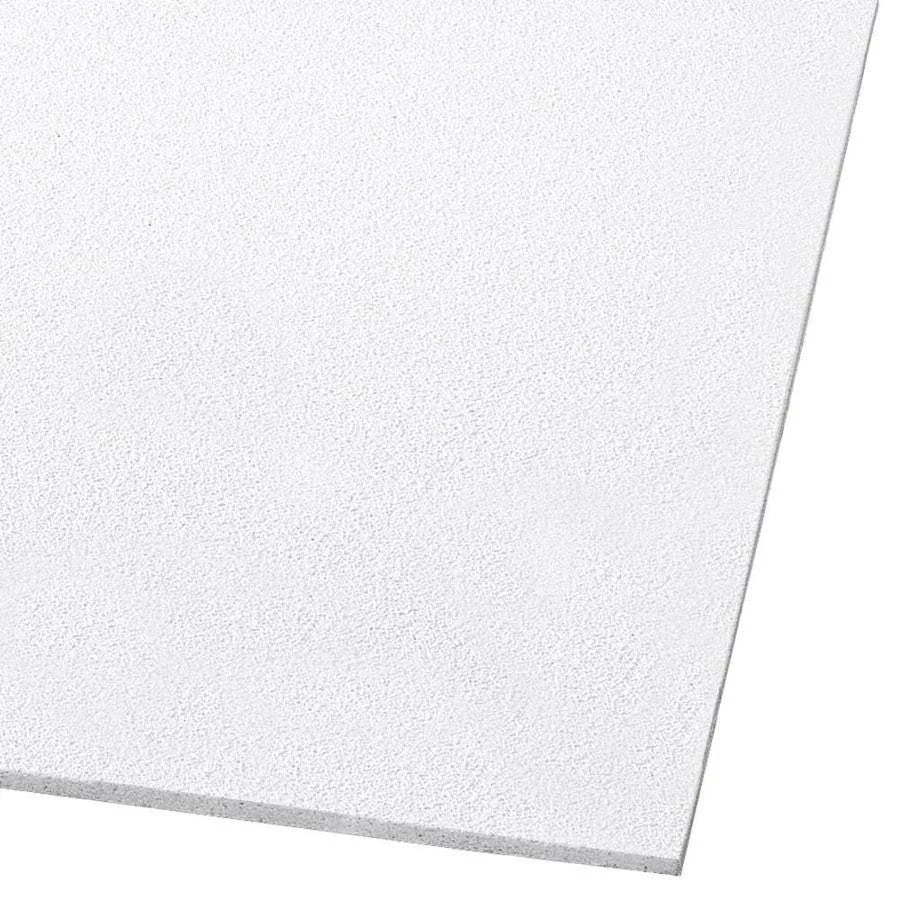 Armstrong Ceilings 24-in x 24-in Sahara 16-Pack White Smooth 15/16-in Drop Acoustic Panel Ceiling Tiles | 273