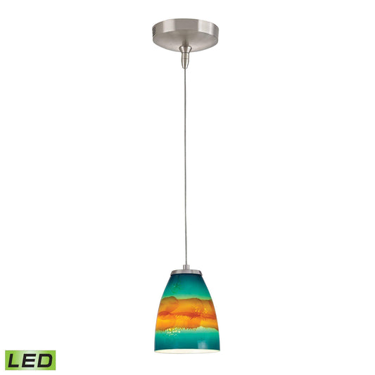 Elk Lighting-Low Voltage 1-Light Mini Pendant in Brushed Nickel-PF1000/1-LED-BN-AS