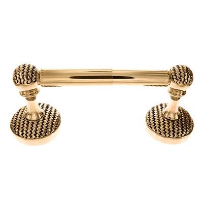 Vicenza Designs TP9003S-AG Cestino Wall Mounted Spring Toilet Paper Holder Finish Antique Gold