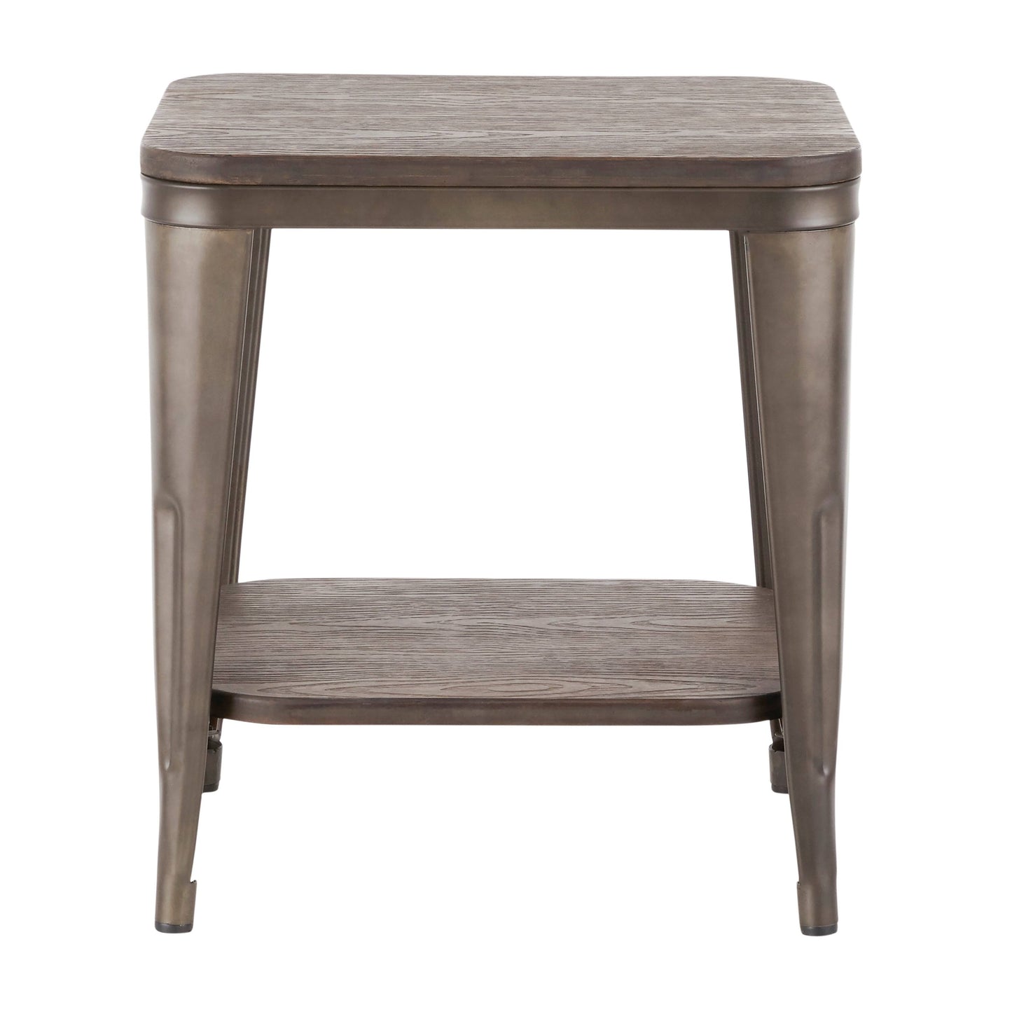 Carbon Loft Samira Industrial Wood and Metal End Table - N/A - Antique/Espresso