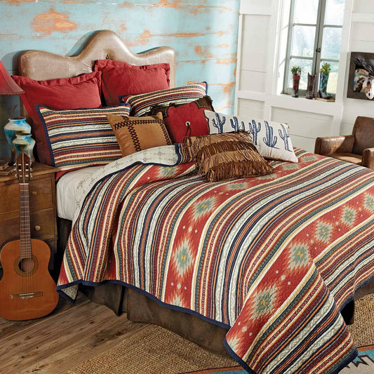 Serape Diamonds Quilt Set - King - Black Forest Decor