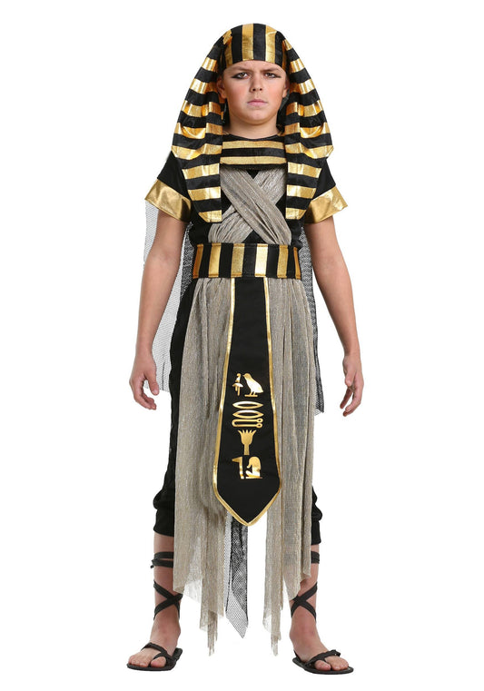 All Powerful Pharaoh Costume for Boys | Kids | Boys | Black/Orange | XL | FUN Costumes