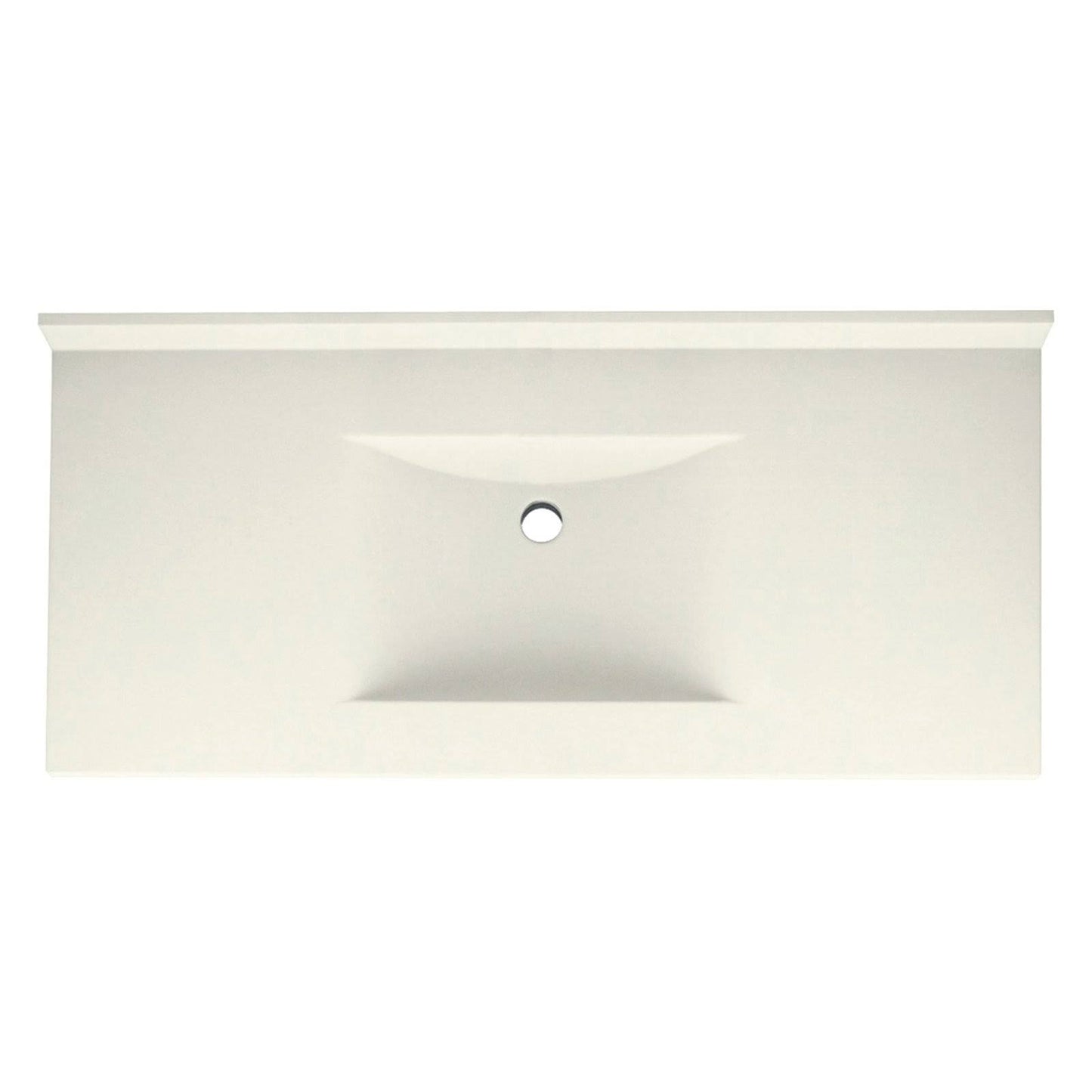 Swan Contour Solid Surface 49-in x 22-in Vanity Top in Bisque