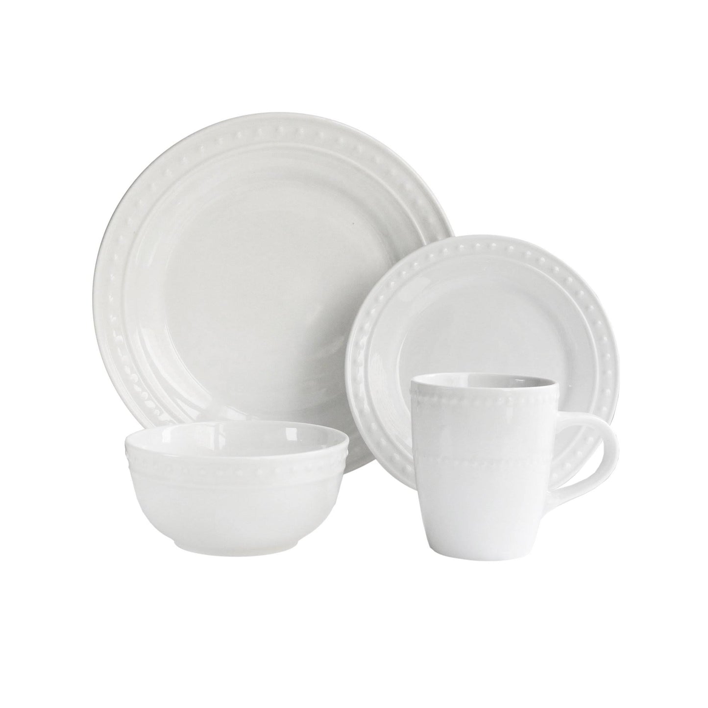 Elle Collection Monique Porcelain 16 Piece Dinnerware Set