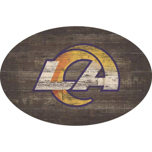 Fan Creations La Rams 46 -in Distressed Wood Oval | N0773-LAR