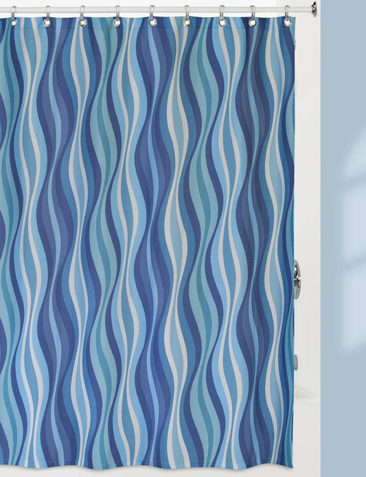 Creative Bath Blue Wavelength Shower Curtain