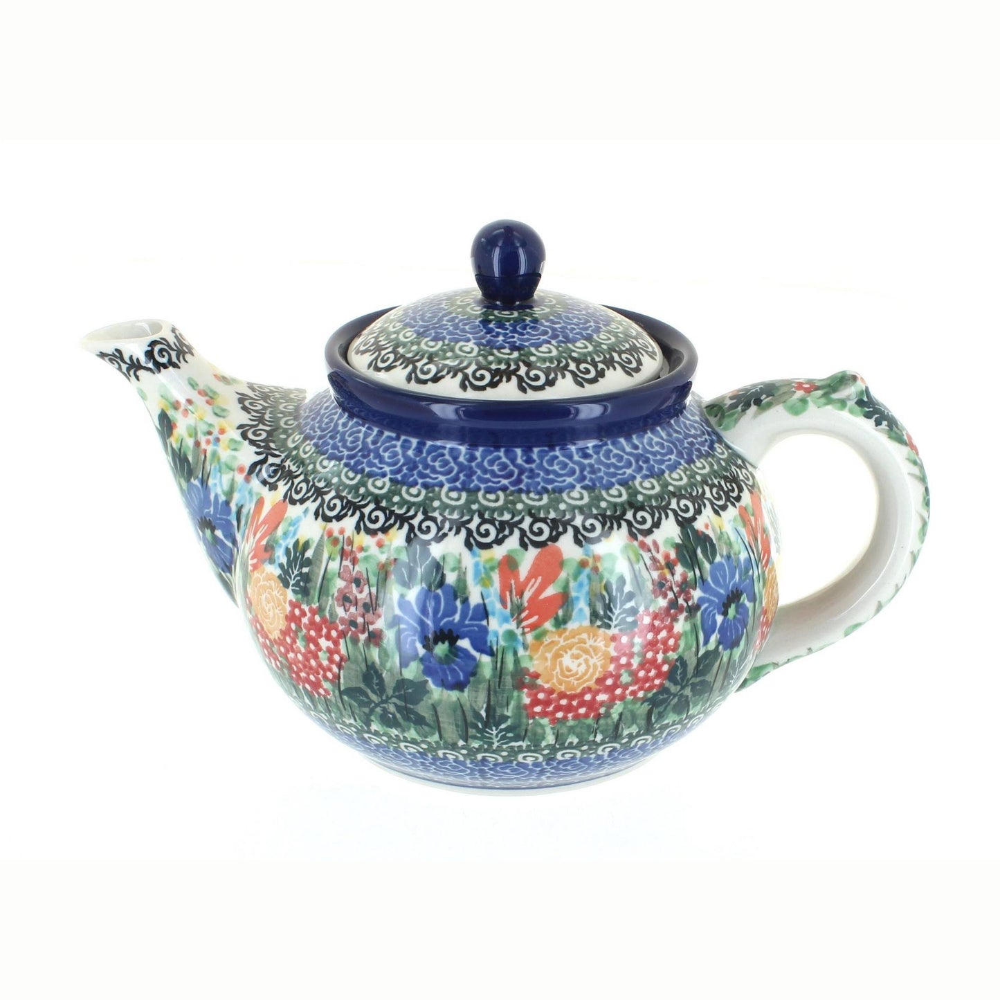 Ceramika Artystyczna Summer Blooms Medium Teapot Polish Pottery