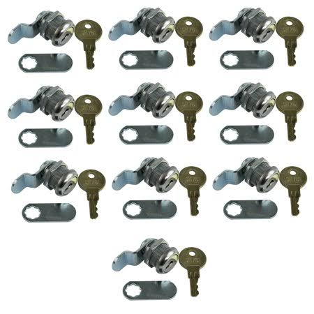 RV Leisure CW 5/8 inch Standard Key Compartment Door Cam Locks-10 Pack