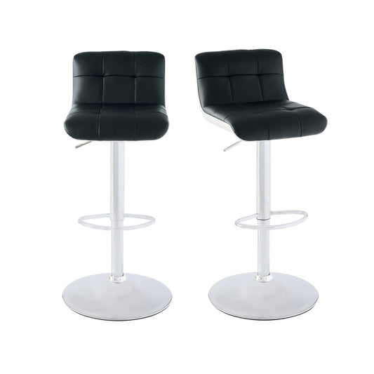 Picket House Furnishings Becca Adjustable Swivel Bar Stool Set - Black