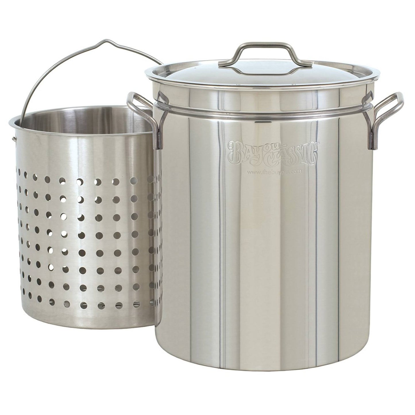 Bayou Classic 62-qt Stainless Stockpot with Basket