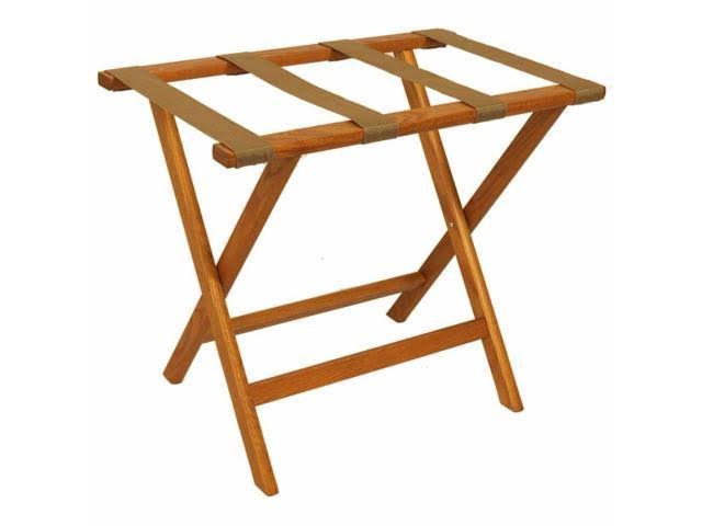 Wooden Mallet LR-MOTAN Deluxe Straight Leg Luggage Rack - Medium Oak New