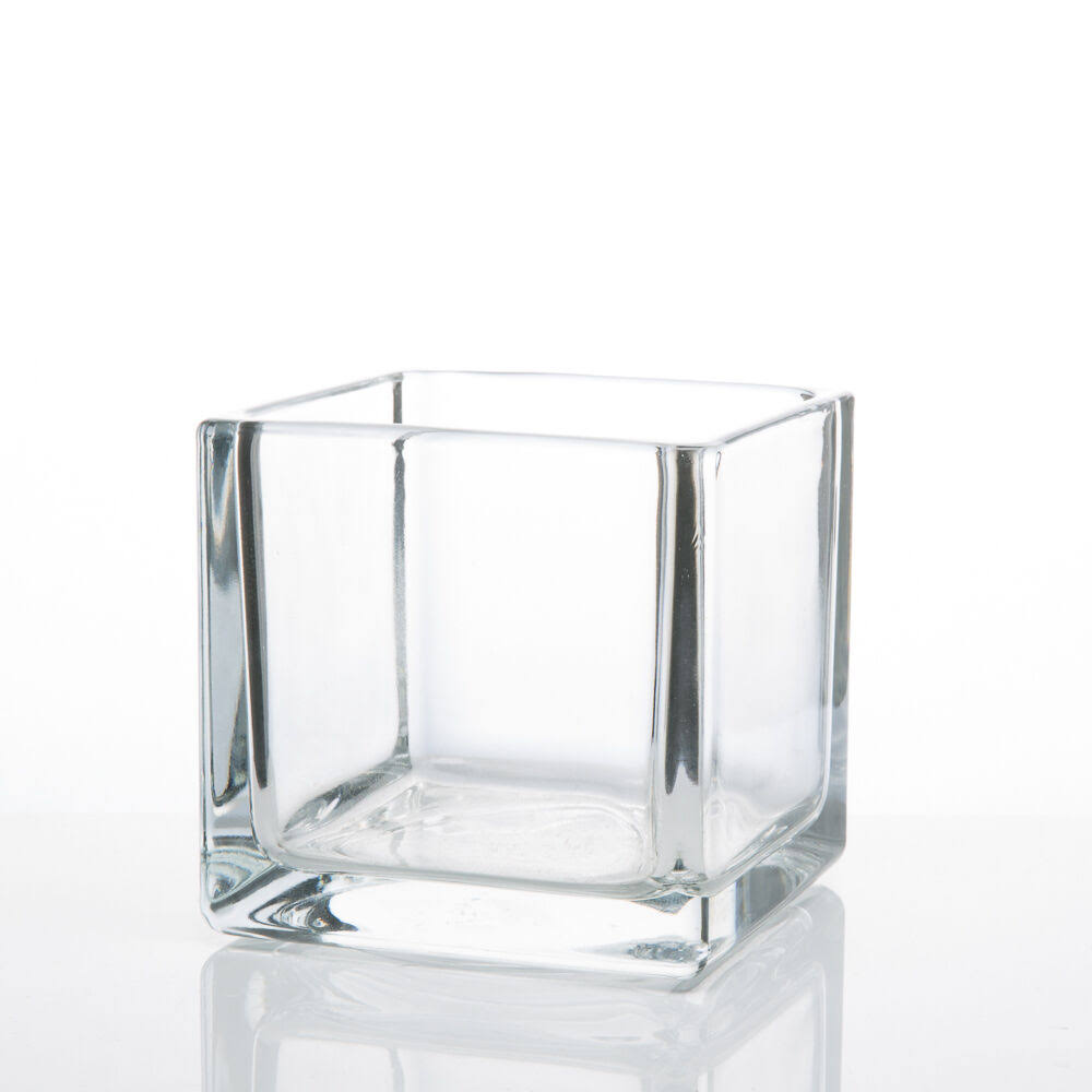 Richland Square Glass Cube Vase 4 Set of 12