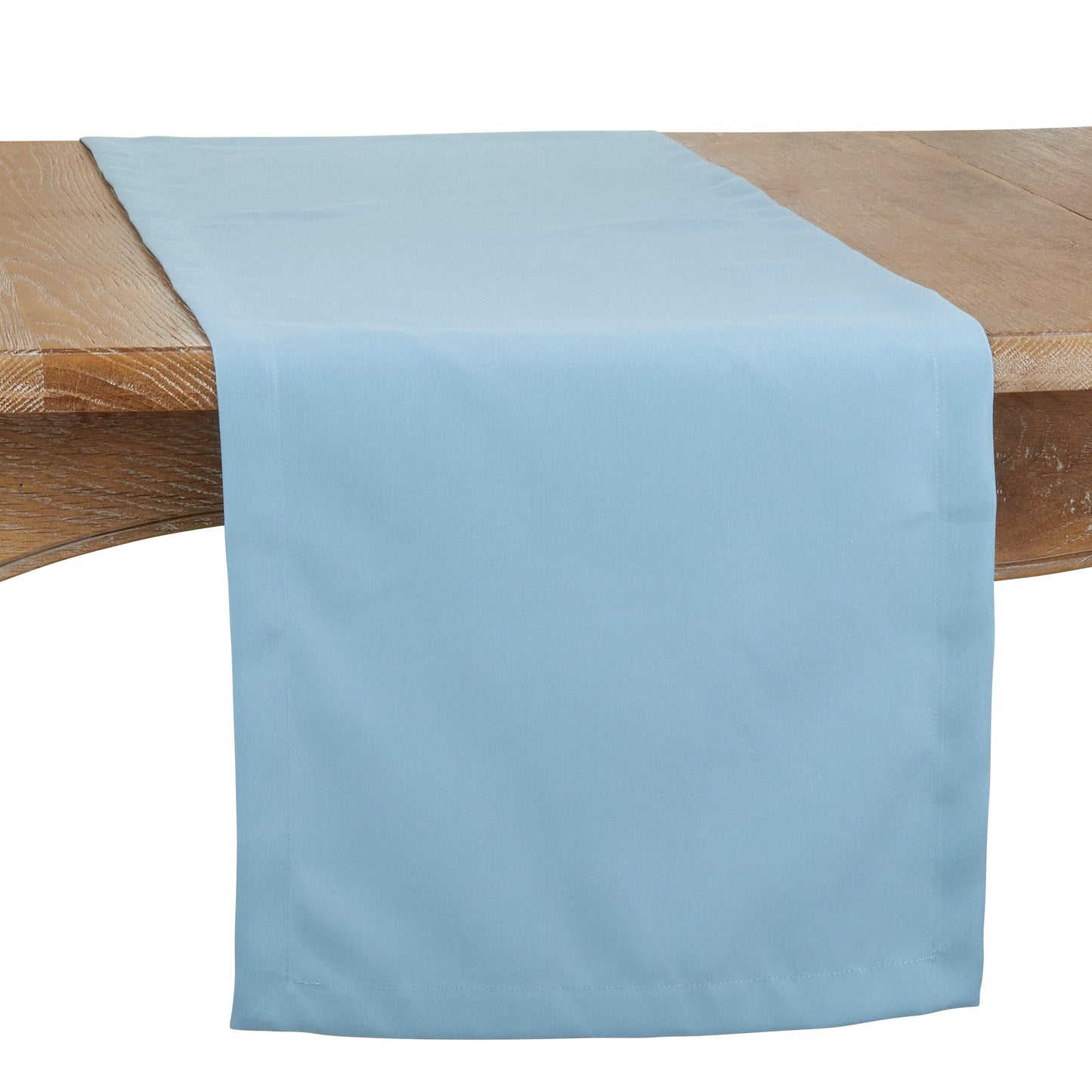 Saro 321.A16120B 16 x 120 in. Casual Design Everyday Oblong Table Runner Aqua