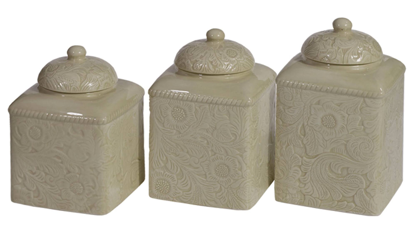 HiEnd Accents Savannah Canister Set Taupe