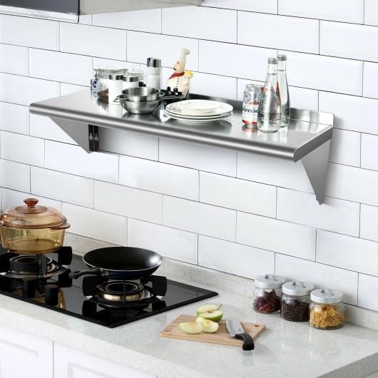 12 inch 36 inch Stainless Steel NSF Commercial Wall Mount Shelf for Kitchen and Restaurant