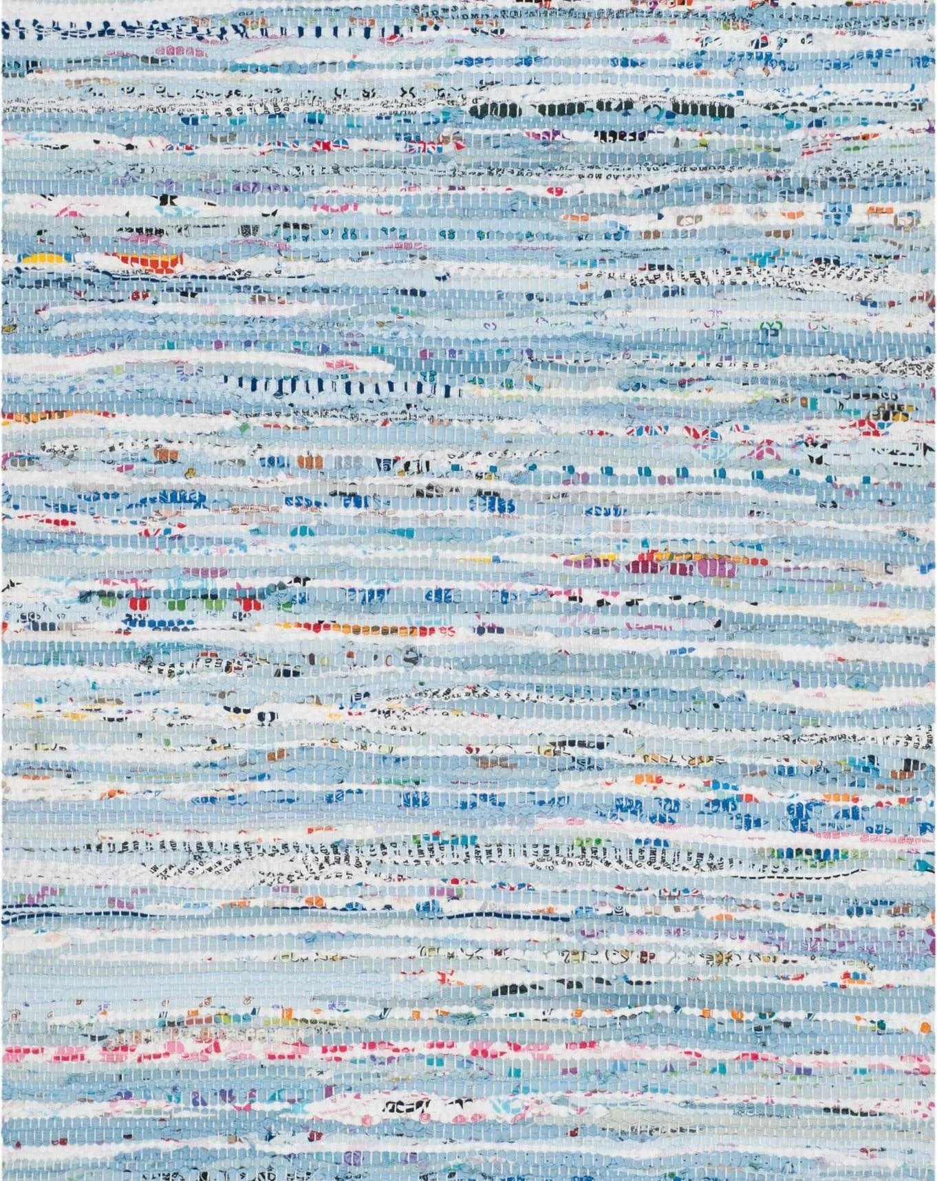 Safavieh Rag Rug Light Blue/Multi 9 ft. x 12 ft. Area Rug