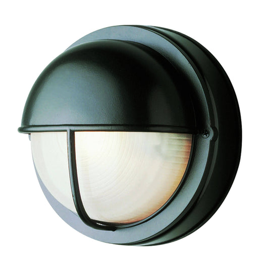 Trans Globe 4120 BK 1 Light Bulkhead in Black