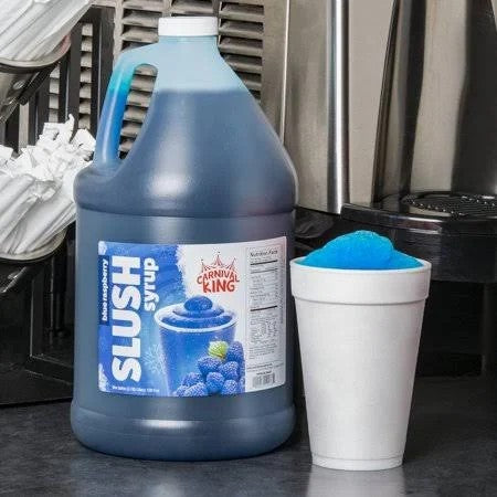 1 Gallon Blue Raspberry Slushy Syrup - 4/Case, Size: One Size