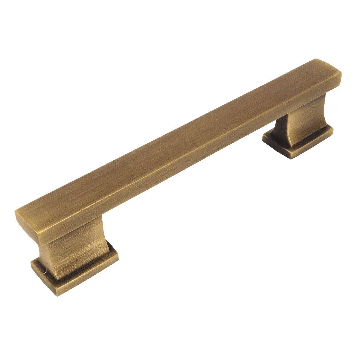 10 Pack - Cosmas 702-5BAB Brushed Antique Brass Contemporary Cabinet Hardware Handle Pull - 5 inch (128mm) Hole Centers